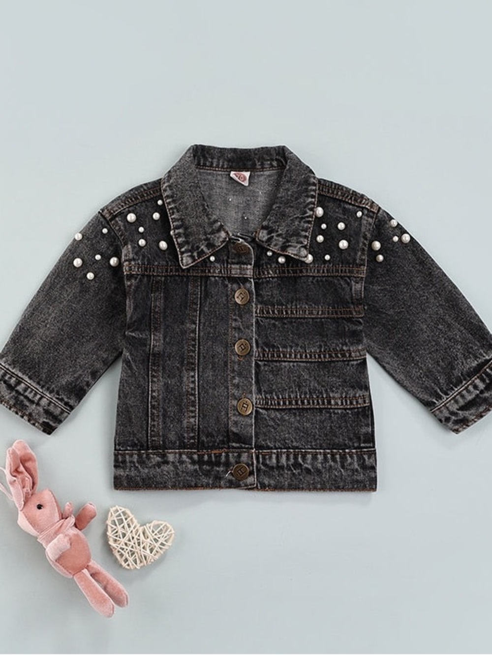 Abby Apples Boutique Hedy Pearl Denim Jacket